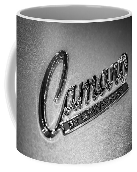 American Coffee Mug featuring the photograph Chevrolet Camaro Emblem by Paul Velgos