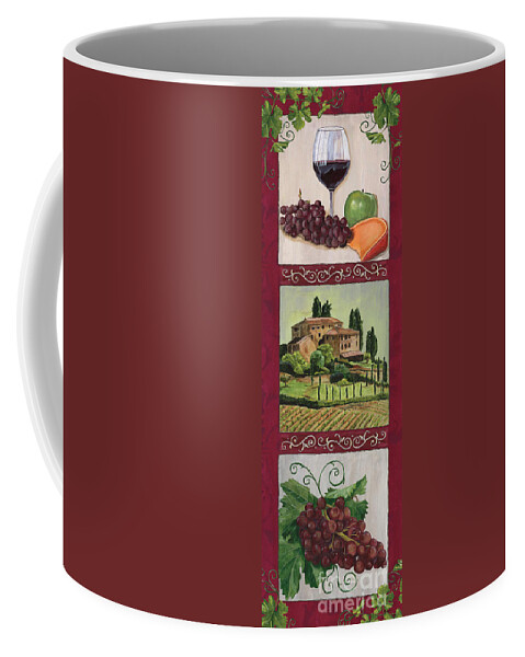 Wine Coffee Mug featuring the painting Chianti and Friends Collage 1 by Debbie DeWitt
