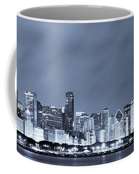 Chicago Skyline Coffee Mug featuring the photograph Chicago in Blue by Sebastian Musial