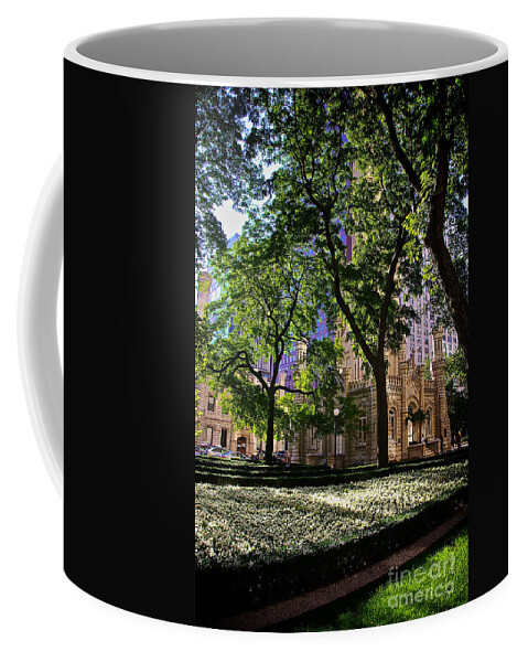 Park Coffee Mug featuring the photograph Chicago Morning in Water Tower Park by Frank J Casella