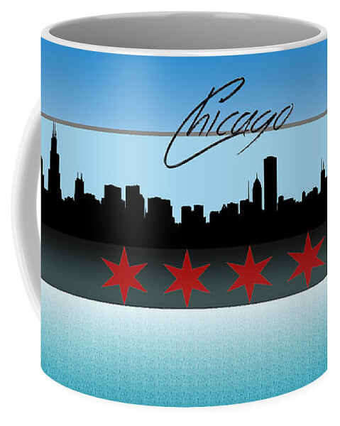 Chicago Coffee Mug featuring the digital art Chicago Skyline by Becca Buecher