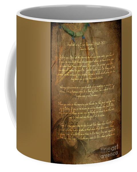 Chief Tecumseh Poem Coffee Mug featuring the digital art Chief Tecumseh Poem by Wayne Moran