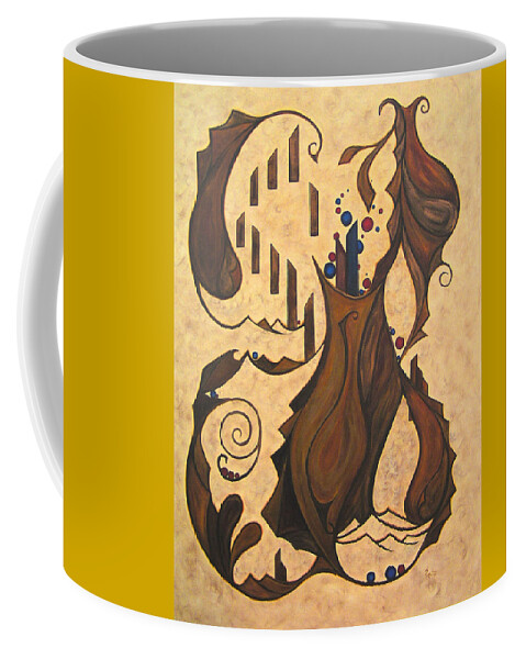 Abstract Coffee Mug featuring the painting Chill by Gay Pautz