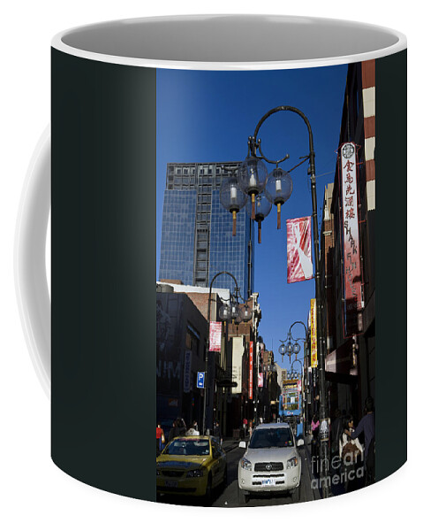 Travel Coffee Mug featuring the photograph Chinatown Melbourne by Jason O Watson