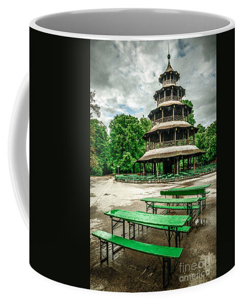 Architecture Coffee Mug featuring the photograph Chinesischer Turm I by Hannes Cmarits