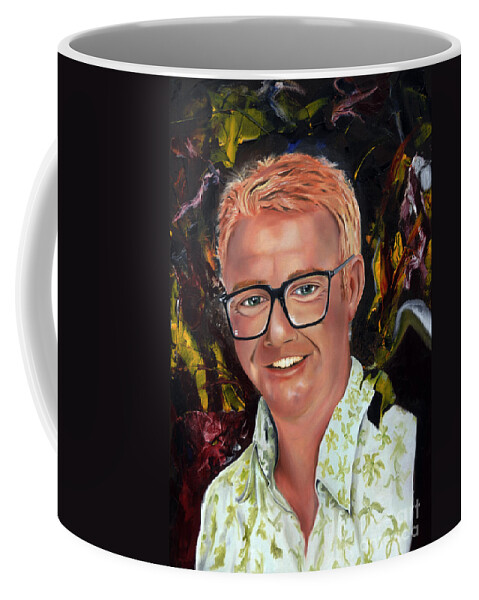 Chris Evans Coffee Mug featuring the painting Chris Evans by James Lavott
