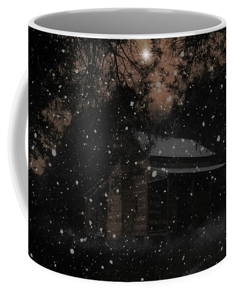 Cabin Coffee Mug featuring the photograph Christmas At The Homestead by Ericamaxine Price