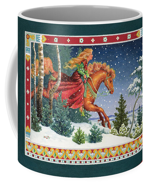 Christmas Coffee Mug featuring the painting Christmas Ride by Lynn Bywaters
