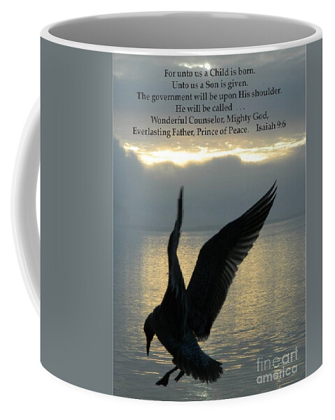 Christmas Coffee Mug featuring the photograph Christmas Seagull by Gallery Of Hope 