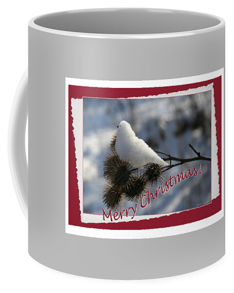 Christmas Coffee Mug featuring the photograph Christmas Snow Bird by Terri Harper