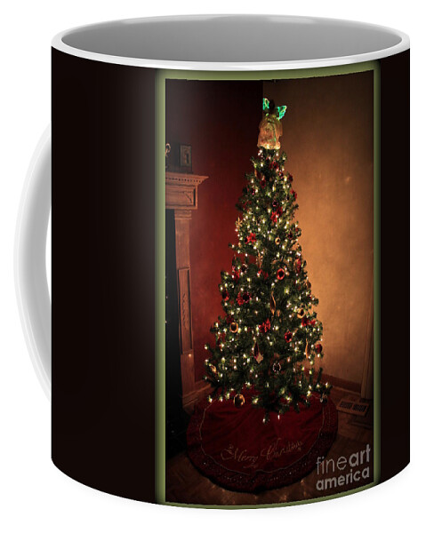 Red Coffee Mug featuring the photograph Red and Gold Christmas Tree without caption by Jennifer E Doll