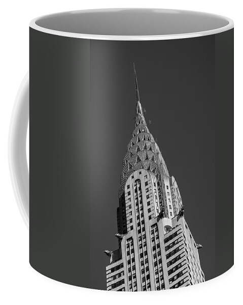 Chrysler Building Coffee Mug featuring the photograph Chrysler Building BW by Susan Candelario