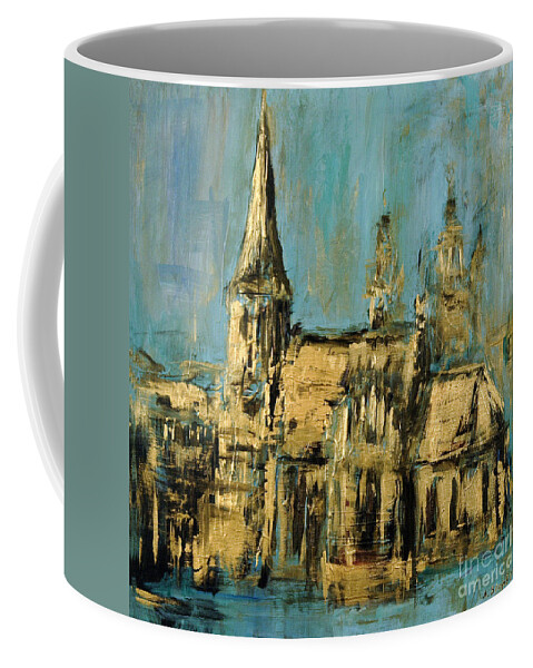 Church Coffee Mug featuring the painting Church by Arturas Slapsys