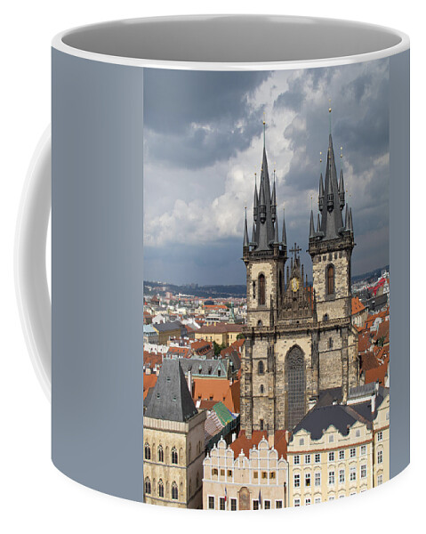 Prague Coffee Mug featuring the photograph Church of Our Lady Before Tyn - Prague by Ann Horn