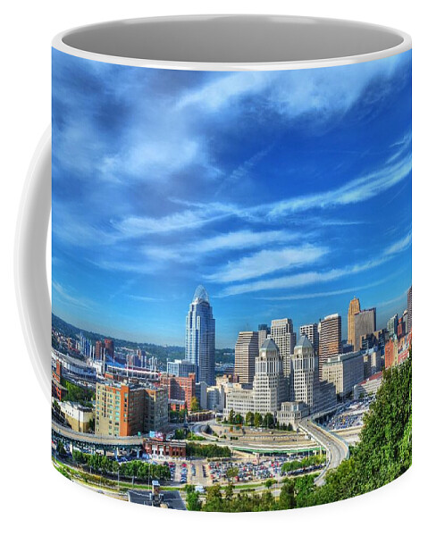 Cincinnati Skyline Coffee Mug featuring the photograph Cincinnati Skyline 2 by Mel Steinhauer
