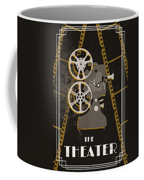 Cinema Coffee Mug featuring the digital art Cinema And Theater I by South Social Studio