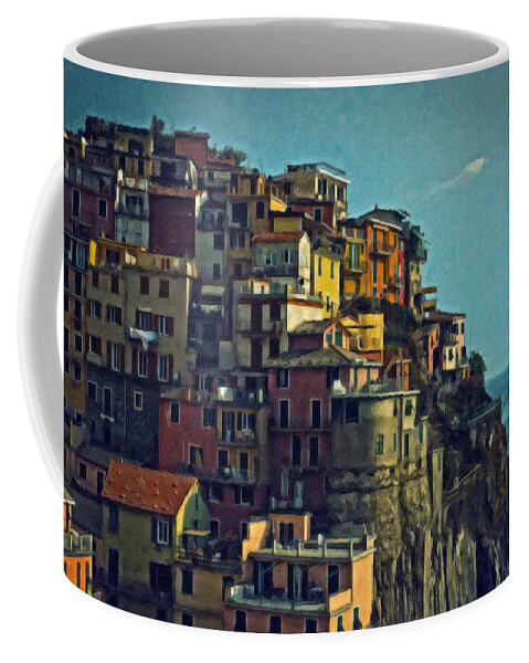 Cinque Terre Coffee Mug featuring the painting Cinque Terre Itl4015 by Dean Wittle