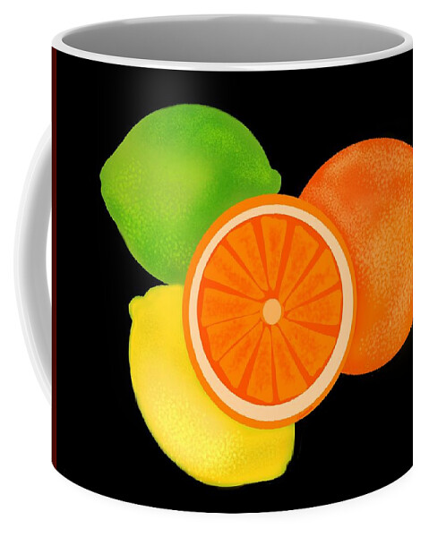 Fruit Coffee Mug featuring the digital art Citrus by Christine Fournier