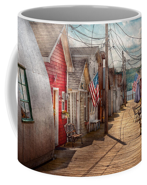 City Coffee Mug featuring the photograph City - Canandaigua NY - Shanty town by Mike Savad