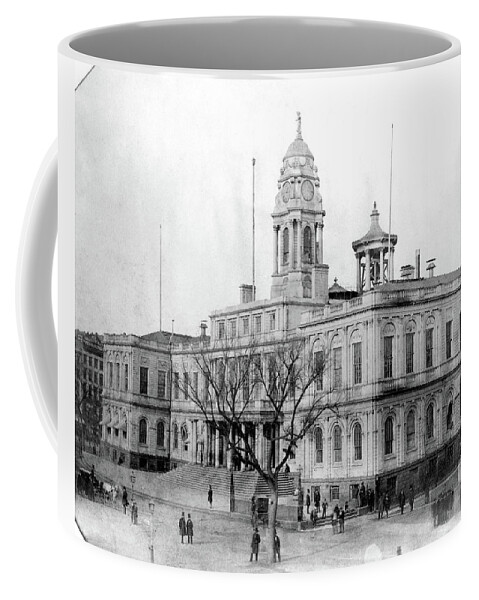 1860 Coffee Mug featuring the photograph City Hall, New York City by Granger