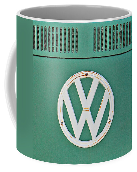 Emblem Coffee Mug featuring the photograph Classic Car 8 by Art Block Collections