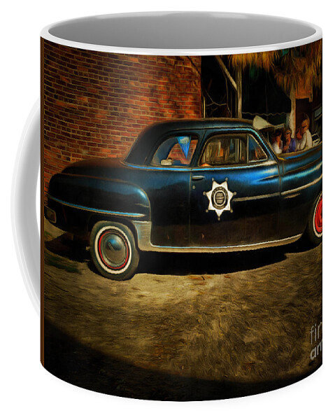 Sheriff Coffee Mug featuring the photograph Classic Police Car by Claire Bull