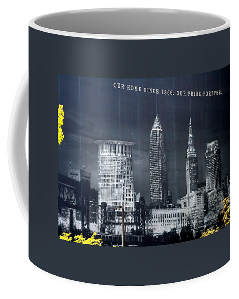 Cleveland Coffee Mug featuring the photograph Cleveland Skyline Banner by Valerie Collins