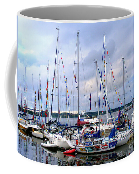 Boat Coffee Mug featuring the photograph Clipper Festival 2 by Nina Ficur Feenan