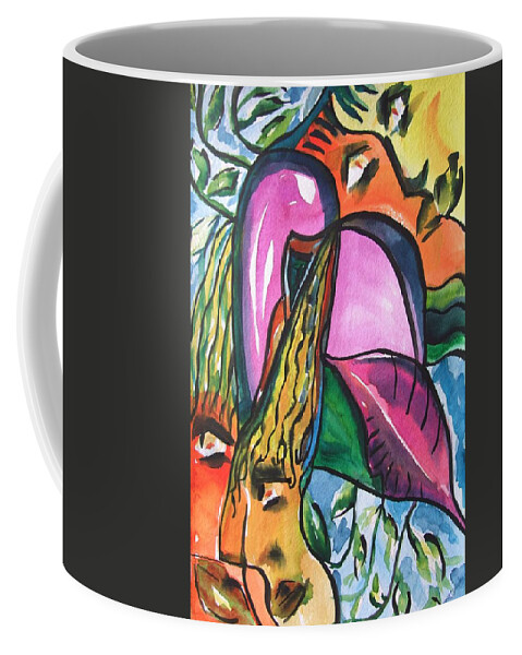 Ksg Coffee Mug featuring the painting Closer by Kim Shuckhart Gunns