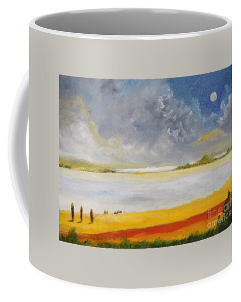  Puerto Rico Painting Coffee Mug featuring the painting Clouds Kisses by Alicia Maury