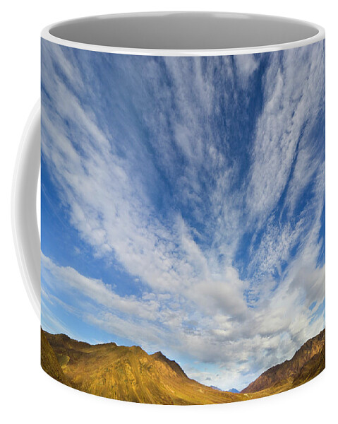 00431053 Coffee Mug featuring the photograph Clouds Over Fall Tundra Denali N P by 