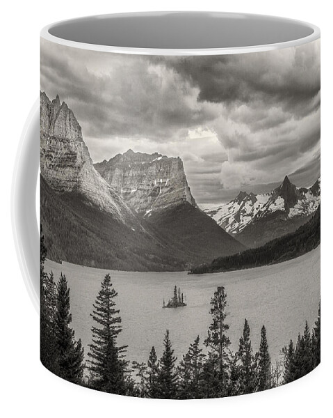 Art Coffee Mug featuring the photograph Cloudy Mountain Top by Jon Glaser