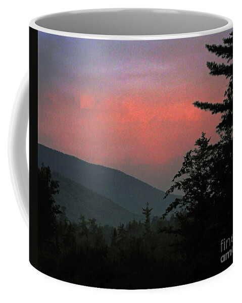 New Hampshire Coffee Mug featuring the digital art Clucks West Ossipee Mountain Sundown by Lizi Beard-Ward