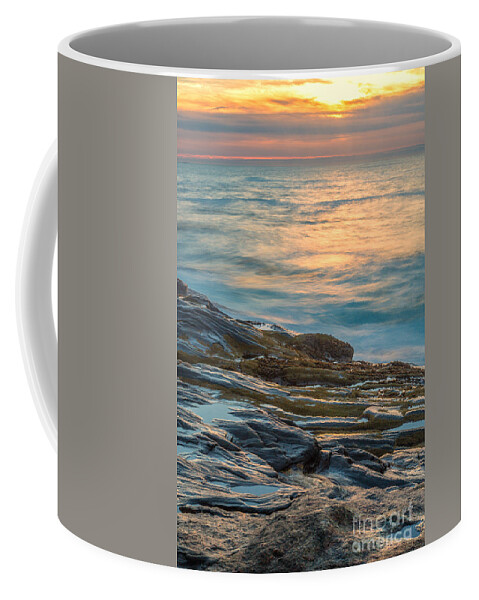 Maine Coffee Mug featuring the photograph Coast at sunrise by Izet Kapetanovic
