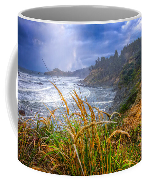 Clouds Coffee Mug featuring the photograph Coastal Oregon by Debra and Dave Vanderlaan