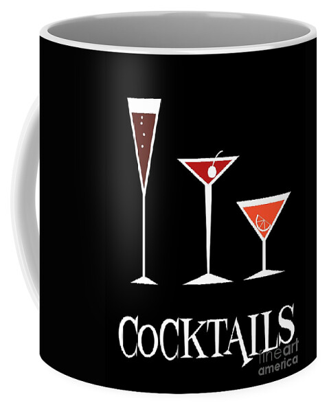 Cheers Coffee Mug featuring the digital art Cocktails by Donna Mibus