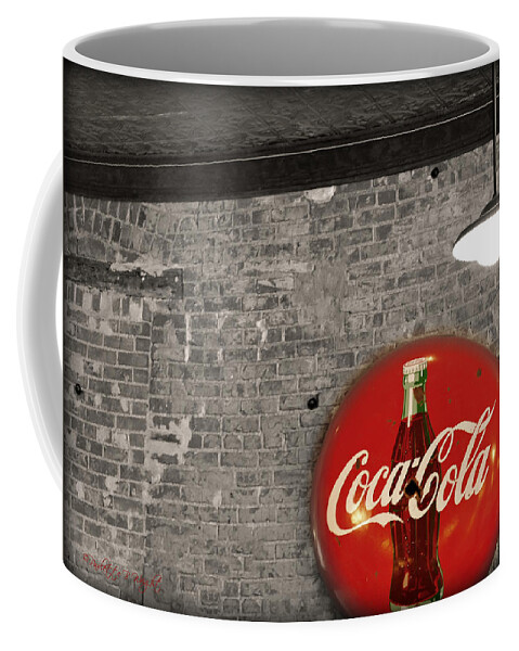 Inside Coffee Mug featuring the photograph Coke Cola Sign by Paulette B Wright