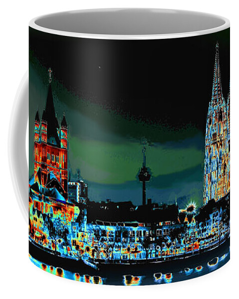 Europe Coffee Mug featuring the photograph Cologne panorama 2 by Rudi Prott