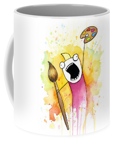 All The Things Coffee Mug featuring the painting Color ALL the Water by Olga Shvartsur