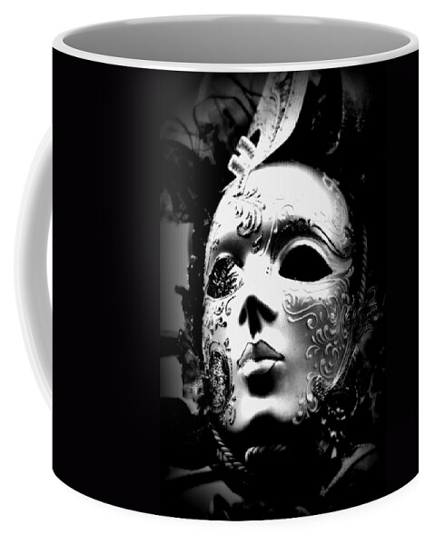 Mask Coffee Mug featuring the photograph Color Me Colorless by Amanda Eberly