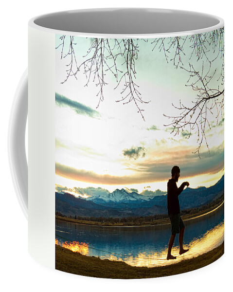 Slacklining Coffee Mug featuring the photograph Colorado Slacklining by James BO Insogna