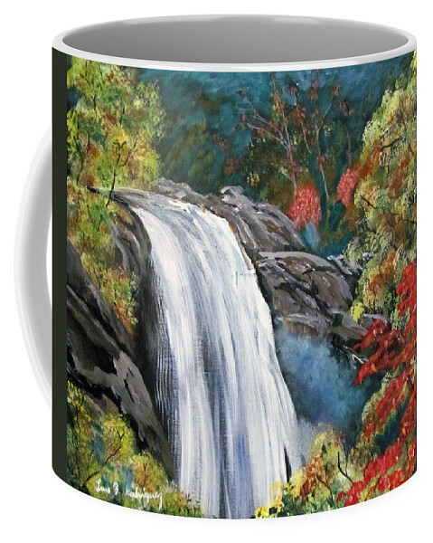 Colorfall Coffee Mug featuring the painting Colorfall by Luis F Rodriguez