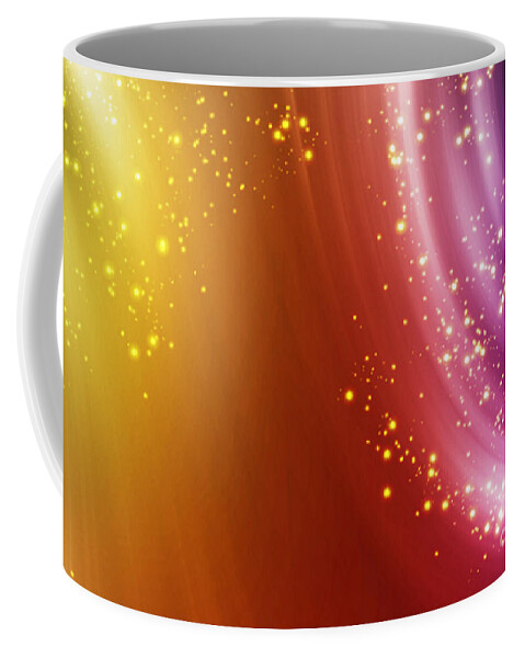  Abstract Coffee Mug featuring the digital art Colorful fog by Amanda Mohler