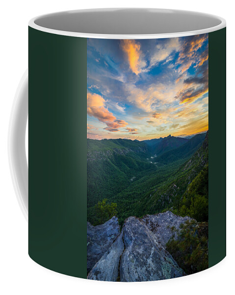 Gorge Coffee Mug featuring the photograph Colorful Linville Sunrise by Serge Skiba