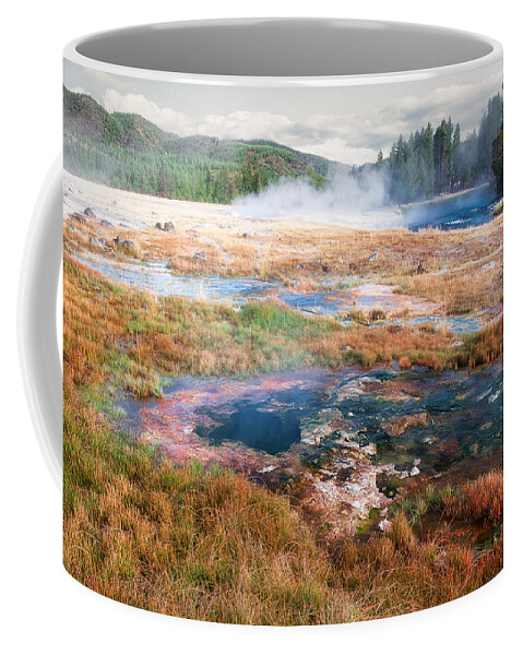 Wyoming Coffee Mug featuring the photograph Colorful Waters by Lars Lentz