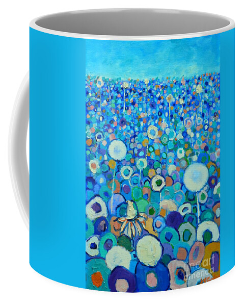 Floral Coffee Mug featuring the painting Colors Field In My Dream by Ana Maria Edulescu