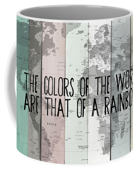 Colors Coffee Mug featuring the digital art Colors Of The World by South Social Studio
