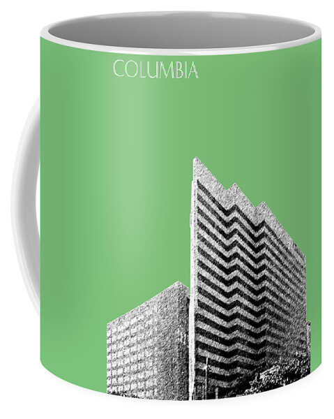 Architecture Coffee Mug featuring the digital art Columbia South Carolina Skyline 2 - Apple by DB Artist