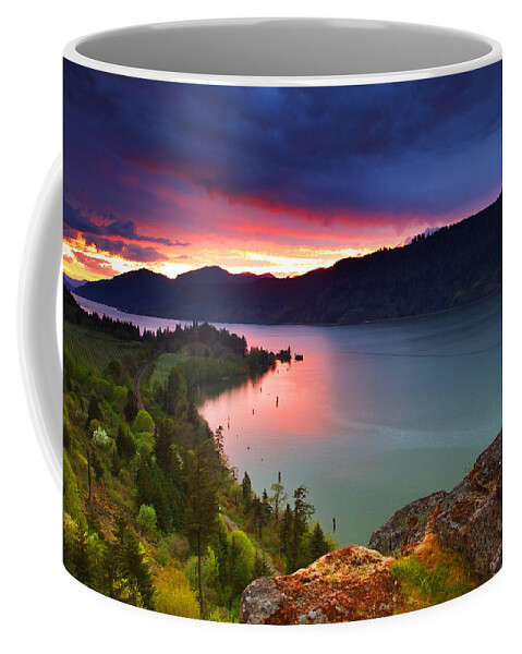 Sunset Coffee Mug featuring the photograph Columbia Sunset by Darren White