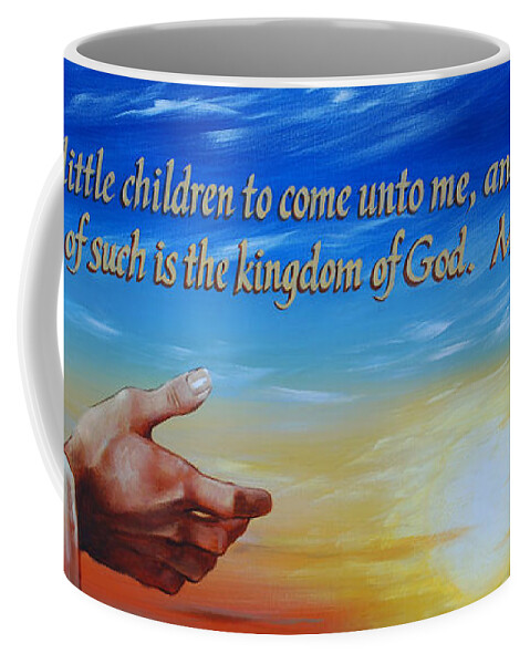Jesus Coffee Mug featuring the painting Come Unto Me by Glenn Pollard